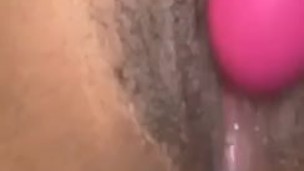 Ebony plays with herself