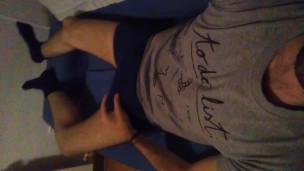 Hot guy with a big cock makes a mess