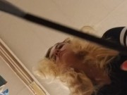 Blonde Shopping No Panties Public Upskirt