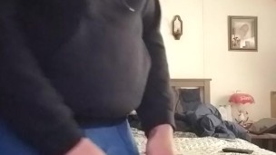 Luke Shows Off Bulge In Blue Boxer Briefs