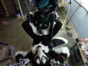 Murrsuiter gets pegged hard by a dominatrix in a swing 12/16