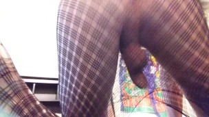 Trans Domme sits on your face and calls you a good boy in fishnets 