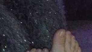 Cute toes watching the office 