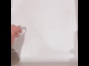 オナニー 公衆トイレ プリケツ 射精 15/16