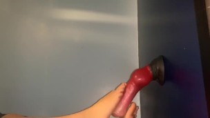 Profile dildo footjob