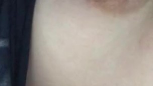 Playing with my tits while my stepfamily have dinner ~first video~