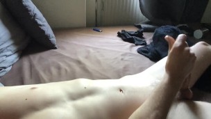 Young twink, huge cum shot load, skinny boy