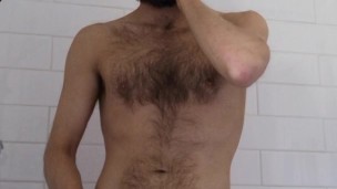 Quick drink in shower