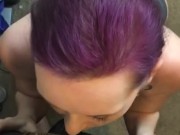 POV - Alexis Sucks a Hard White Cock