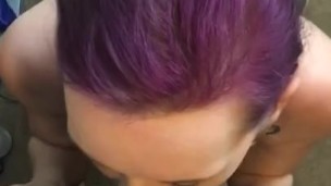 POV - Alexis Sucks a Hard White Cock