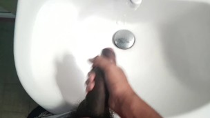 Big black cock | Quick cum at work