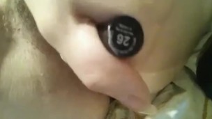 hot , hairy and big pussy jerks off and massages her pussy