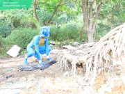Body paint : I transformed myself into a sonic doll
