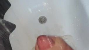 Nice wet shower masturbation