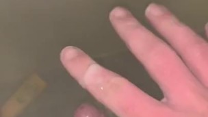 JERKING OFF IN THE SHOWER BEFORE WORK CUMSHOT