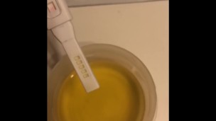 Amateur has to take pregnancy test after making porn