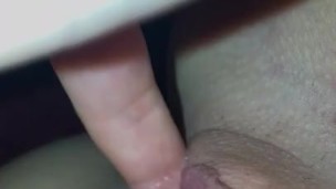 Horny teen shows off wet pussy