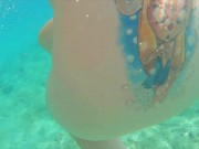 Fast Cum on Big Tits Underwater | Redhead Ginger Teen Naked Swim Handjob 1/16