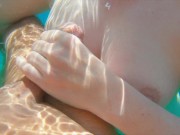 Fast Cum on Big Tits Underwater | Redhead Ginger Teen Naked Swim Handjob 10/16