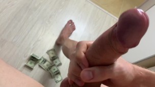 Amazing boy Gets Money from Daddy for Jerking Off /Big Dick/Uncut / Hot