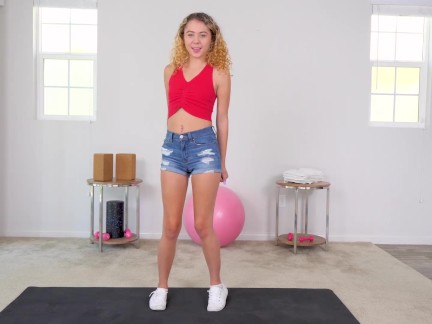 FIT18 - Allie Addison - Casting 99lb Blue Eye Teen With Slim Soft Body
