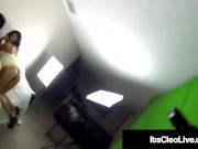 Cam Cutie Its Cleo Stuffs Face Between Curly Haired GFs Legs 2/16