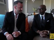 Kinky teen gobbles long black shlong 2/16