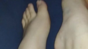 Foot Fetish soles taking off socks birth marks