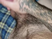 Stroking while I'm talking to you with nice cum for you
