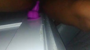 Riding on my mounted dildo I was horny Af