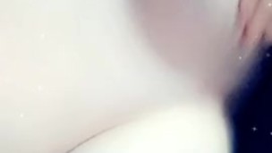 Rubbing my tits