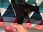 Cumming in her panties (big load)