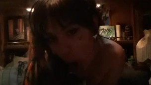 Kinky latina squirts on moms bed with household items