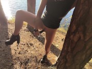 Hot teen girl Masturbates in public and makes massive squirt outdoor 4K 10/16