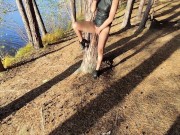 Hot teen girl Masturbates in public and makes massive squirt outdoor 4K 4/16