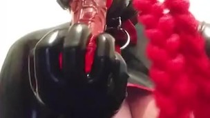 Gagged oral training for Master's pleasure
