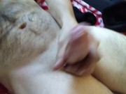 Little moans and big Load all over my self 