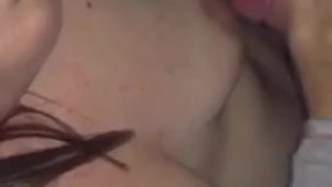 Cumshot on MILF’s milk filled tits from a quick hand job. So hot.