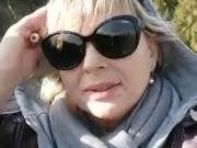 Smoke fetish at a height. Big hot lips