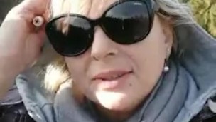 Smoke fetish at a height. Big hot lips