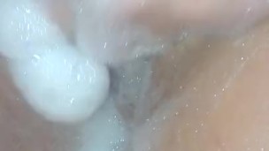 PAWG shower soap masturbating