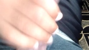 Dirty talking teen moaning while edging and jerking off his big dick