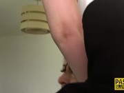 Bound milf sub gets toyed and spermed 8/16