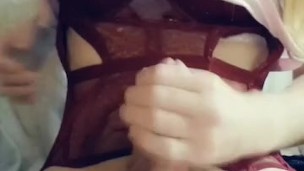 Big Cock Crossdrsser in Lingerie