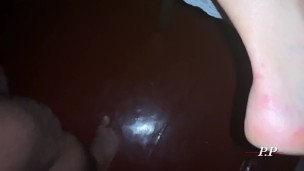Brother fucked his stepsister in the kitchen while they were at home