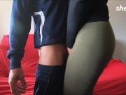 she  is shy but is touched and raises his cock 9/16