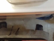 Shaving While You Stare At My Soft Cock