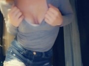 Cute teen showing off