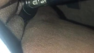 Big black cock toy in my fat juicy kitty while babysitting 