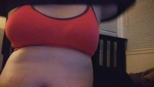 Feeder feedee porn Chubby girl strips and eats 